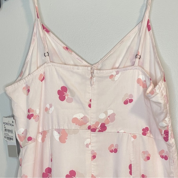 BP Nordstrom Floral Cami Midi Dress Pink Small Textile Floral - Picture 7 of 9